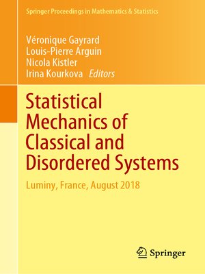 cover image of Statistical Mechanics of Classical and Disordered Systems